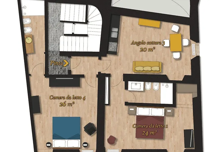 Palazzetto De Lante Appartamento Pinta Roma, Itália